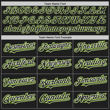 Load image into Gallery viewer, Custom Black White-Neon Green Authentic Baseball Jersey