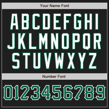 Load image into Gallery viewer, Custom Black Kelly Green-White Authentic Baseball Jersey