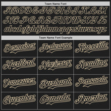Load image into Gallery viewer, Custom Black City Cream Authentic Baseball Jersey