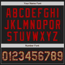 Laden Sie das Bild in den Galerie-Viewer, Custom Stitched Black Camo-Red Baseball Pullover Sweatshirt Hoodie