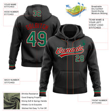 Загрузить изображение в средство просмотра галереи, Custom Stitched Black Kelly Green Red-White Baseball Pullover Sweatshirt Hoodie