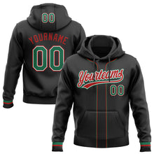 Загрузить изображение в средство просмотра галереи, Custom Stitched Black Kelly Green Red-White Baseball Pullover Sweatshirt Hoodie