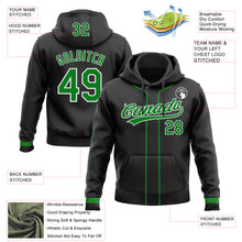 Load image into Gallery viewer, Custom Stitched Black Grass Green-White Baseball Pullover Sweatshirt Hoodie