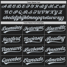 Load image into Gallery viewer, Custom Stitched Black Silver Baseball Pullover Sweatshirt Hoodie