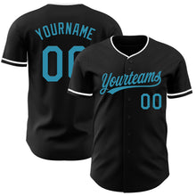 Charger l'image dans la galerie, Custom Black Panther Blue-White Authentic Baseball Jersey