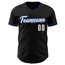 Загрузить изображение в средство просмотра галереи, Custom Black White-Royal Authentic Baseball Jersey