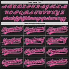 Load image into Gallery viewer, Custom Black Gray-Pink Authentic Baseball Jersey