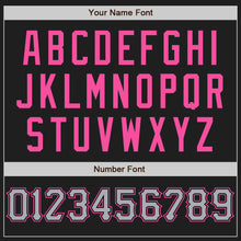 Load image into Gallery viewer, Custom Black Gray-Pink Authentic Baseball Jersey