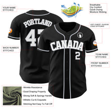 Load image into Gallery viewer, Custom Black White-Gray Authentic Baseball Jersey