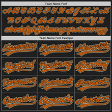 Load image into Gallery viewer, Custom Black Texas Orange-Cream Authentic Baseball Jersey