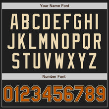 Load image into Gallery viewer, Custom Black Texas Orange-Cream Authentic Baseball Jersey
