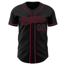 Загрузить изображение в средство просмотра галереи, Custom Black Crimson Authentic Baseball Jersey