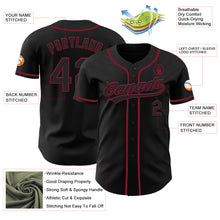 Загрузить изображение в средство просмотра галереи, Custom Black Crimson Authentic Baseball Jersey