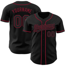 Загрузить изображение в средство просмотра галереи, Custom Black Crimson Authentic Baseball Jersey