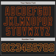 Laden Sie das Bild in den Galerie-Viewer, Custom Black Orange-Old Gold Authentic Baseball Jersey