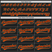 Charger l'image dans la galerie, Custom Black Teal-Orange Authentic Baseball Jersey
