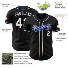 Charger l'image dans la galerie, Custom Black White-Royal Authentic Baseball Jersey