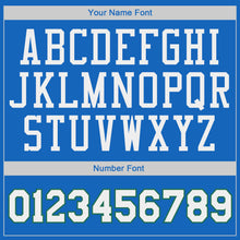 Загрузить изображение в средство просмотра галереи, Custom Blue White-Kelly Green Authentic Throwback Basketball Jersey