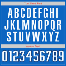 Laden Sie das Bild in den Galerie-Viewer, Custom Blue White-Navy Authentic Throwback Basketball Jersey