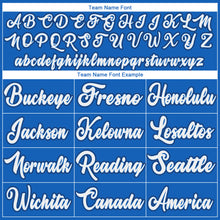 Laden Sie das Bild in den Galerie-Viewer, Custom Blue White-Navy Authentic Throwback Basketball Jersey