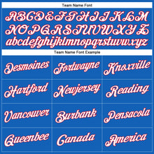 Laden Sie das Bild in den Galerie-Viewer, Custom Blue White-Red Authentic Throwback Basketball Jersey