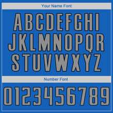 Laden Sie das Bild in den Galerie-Viewer, Custom Blue Gray-Black Authentic Throwback Basketball Jersey