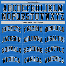 Загрузить изображение в средство просмотра галереи, Custom Blue Black-White Authentic Throwback Basketball Jersey