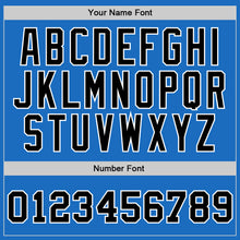 Загрузить изображение в средство просмотра галереи, Custom Blue Black-White Authentic Throwback Basketball Jersey