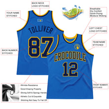Загрузить изображение в средство просмотра галереи, Custom Blue Navy-Gold Authentic Throwback Basketball Jersey