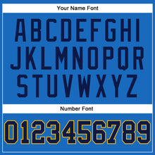 Загрузить изображение в средство просмотра галереи, Custom Blue Navy-Gold Authentic Throwback Basketball Jersey