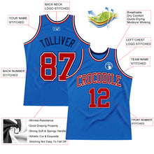 Загрузить изображение в средство просмотра галереи, Custom Blue Red-Navy Authentic Throwback Basketball Jersey