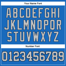 Загрузить изображение в средство просмотра галереи, Custom Blue Gray-Black Authentic Throwback Basketball Jersey