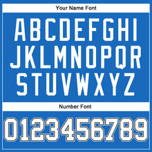 Загрузить изображение в средство просмотра галереи, Custom Blue White-Black Authentic Throwback Basketball Jersey