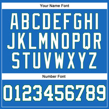 Загрузить изображение в средство просмотра галереи, Custom Blue White-Kelly Green Authentic Throwback Basketball Jersey