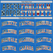 Загрузить изображение в средство просмотра галереи, Custom Blue Vintage USA Flag-Cream Authentic Throwback Basketball Jersey