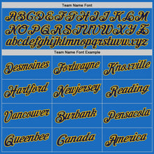 Загрузить изображение в средство просмотра галереи, Custom Blue Navy-Gold Authentic Throwback Basketball Jersey