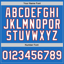 Загрузить изображение в средство просмотра галереи, Custom Blue Red-Black Authentic Throwback Basketball Jersey