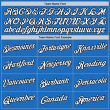 Загрузить изображение в средство просмотра галереи, Custom Blue White-Black Authentic Throwback Basketball Jersey