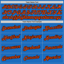 Загрузить изображение в средство просмотра галереи, Custom Blue Orange-Black Authentic Throwback Basketball Jersey