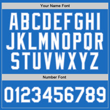 Загрузить изображение в средство просмотра галереи, Custom Blue White-Light Blue Authentic Throwback Basketball Jersey