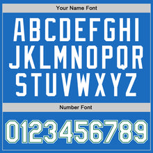 Загрузить изображение в средство просмотра галереи, Custom Blue White-Kelly Green Authentic Throwback Basketball Jersey