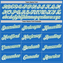 Загрузить изображение в средство просмотра галереи, Custom Blue White-Kelly Green Authentic Throwback Basketball Jersey