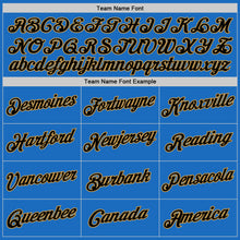 Загрузить изображение в средство просмотра галереи, Custom Blue Black-Old Gold Authentic Throwback Basketball Jersey