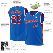 Загрузить изображение в средство просмотра галереи, Custom Blue Red-White Authentic Throwback Basketball Jersey