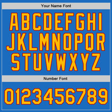 Загрузить изображение в средство просмотра галереи, Custom Blue Gold-Red Authentic Throwback Basketball Jersey