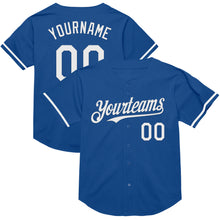 Загрузить изображение в средство просмотра галереи, Custom Blue White Mesh Authentic Throwback Baseball Jersey