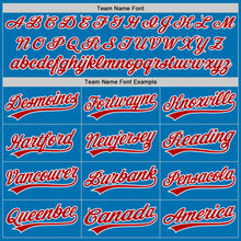 Load image into Gallery viewer, Custom Blue Red-White Authentic Baseball Jersey