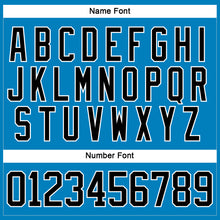 Load image into Gallery viewer, Custom Blue Black-White Hockey Lace Neck Jersey