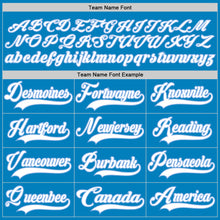 Загрузить изображение в средство просмотра галереи, Custom Blue White-Light Blue Hockey Lace Neck Jersey