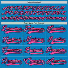 Загрузить изображение в средство просмотра галереи, Custom Blue Pink-Black Hockey Lace Neck Jersey